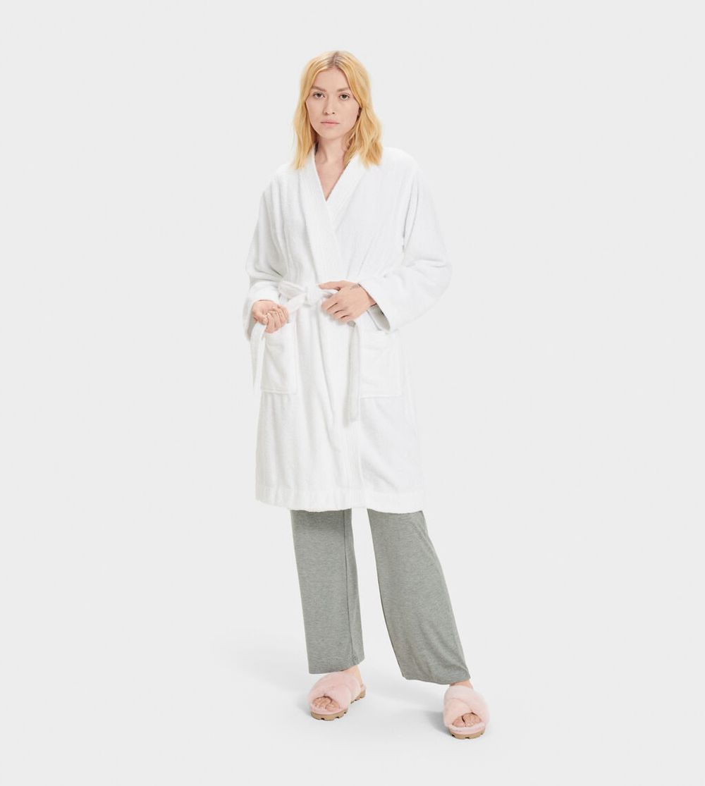 Ugg Lorie Terry - Womens Robes - White - NZ (3802SOKTZ)